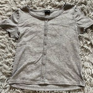 Grey crop top/tight tee top